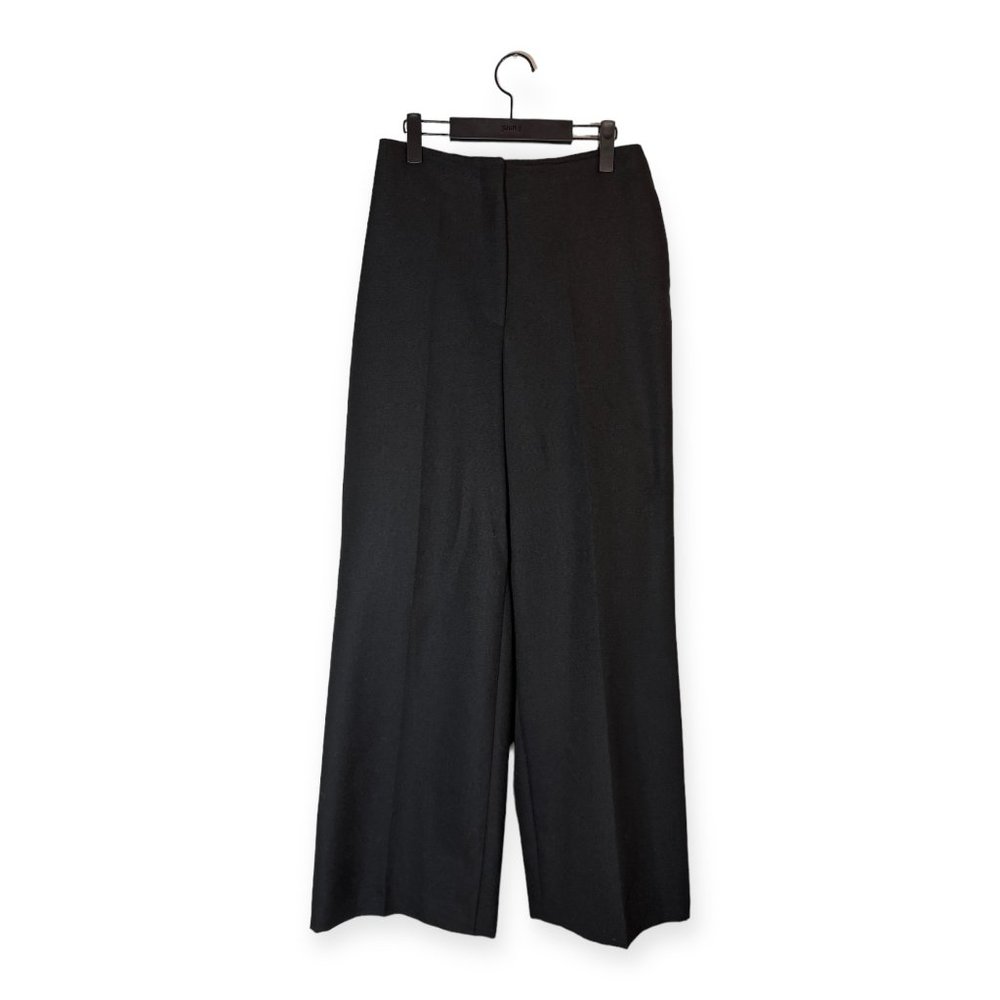 The Row Pipa Black Wool Mohair Wide Leg Trousers Pants sz 6 M